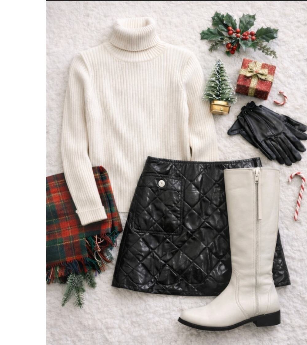 Rumere Black Patent Quilted Mini Skirt Silver Snap Pockets Moto Y2K Size 36 XS